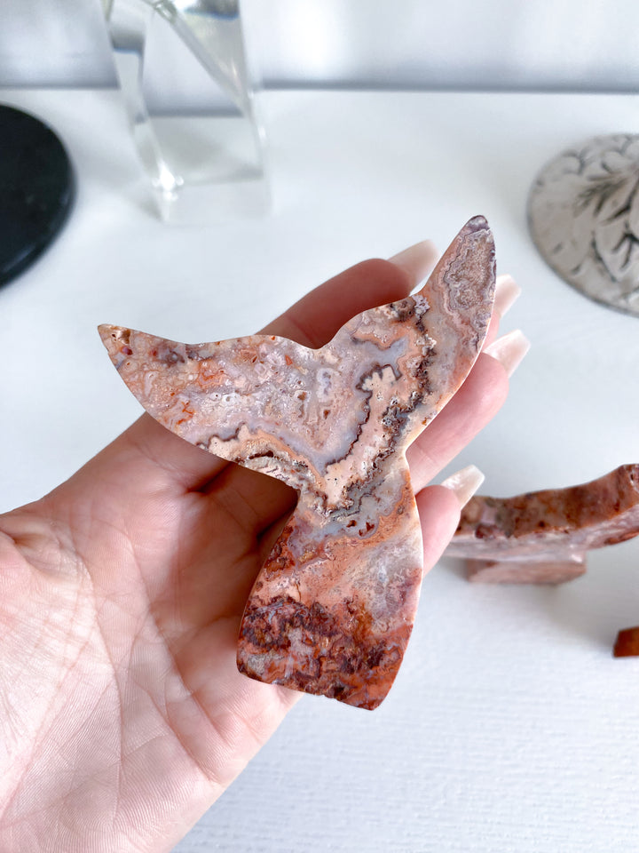 Pink Crazy Lace Agate Mermaid Tale