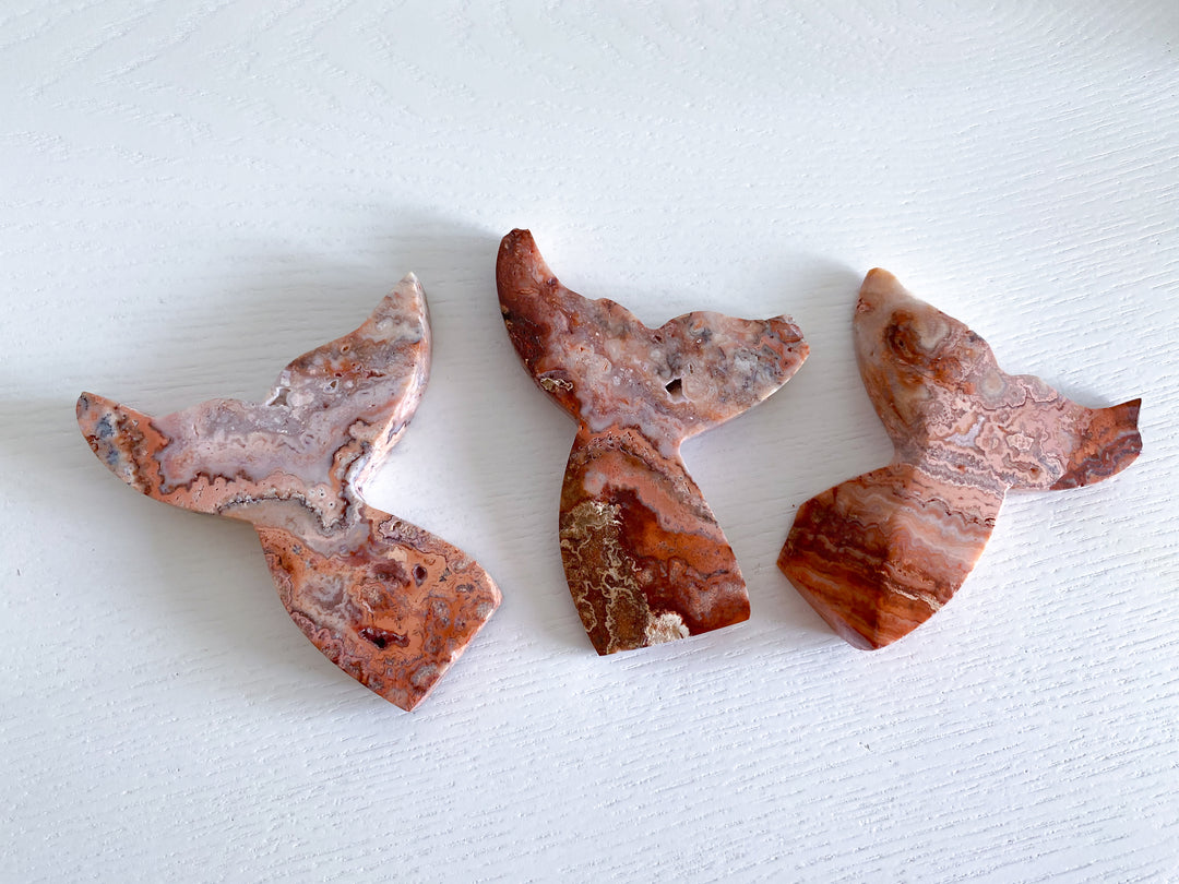 Pink Crazy Lace Agate Mermaid Tale