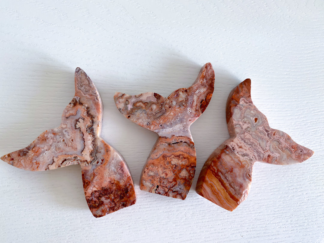 Pink Crazy Lace Agate Mermaid Tale