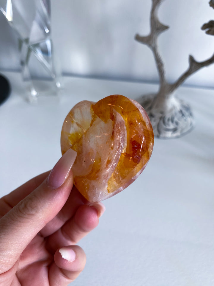 Fire Quartz Heart Bowl #1 - Ring Dish