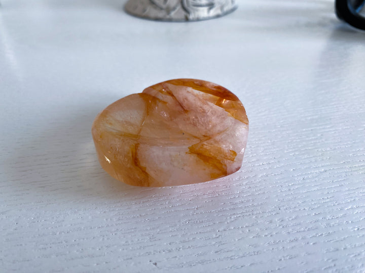 Fire Quartz Heart Bowl #1 - Ring Dish