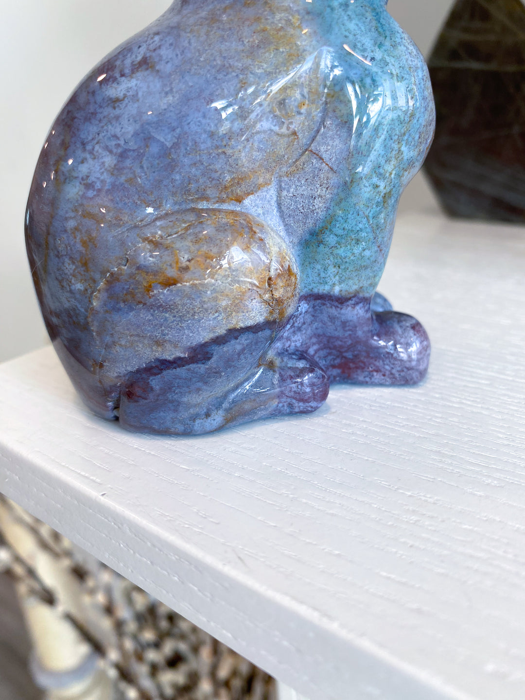 Ocean Jasper Cat Carving - Get Exact Piece