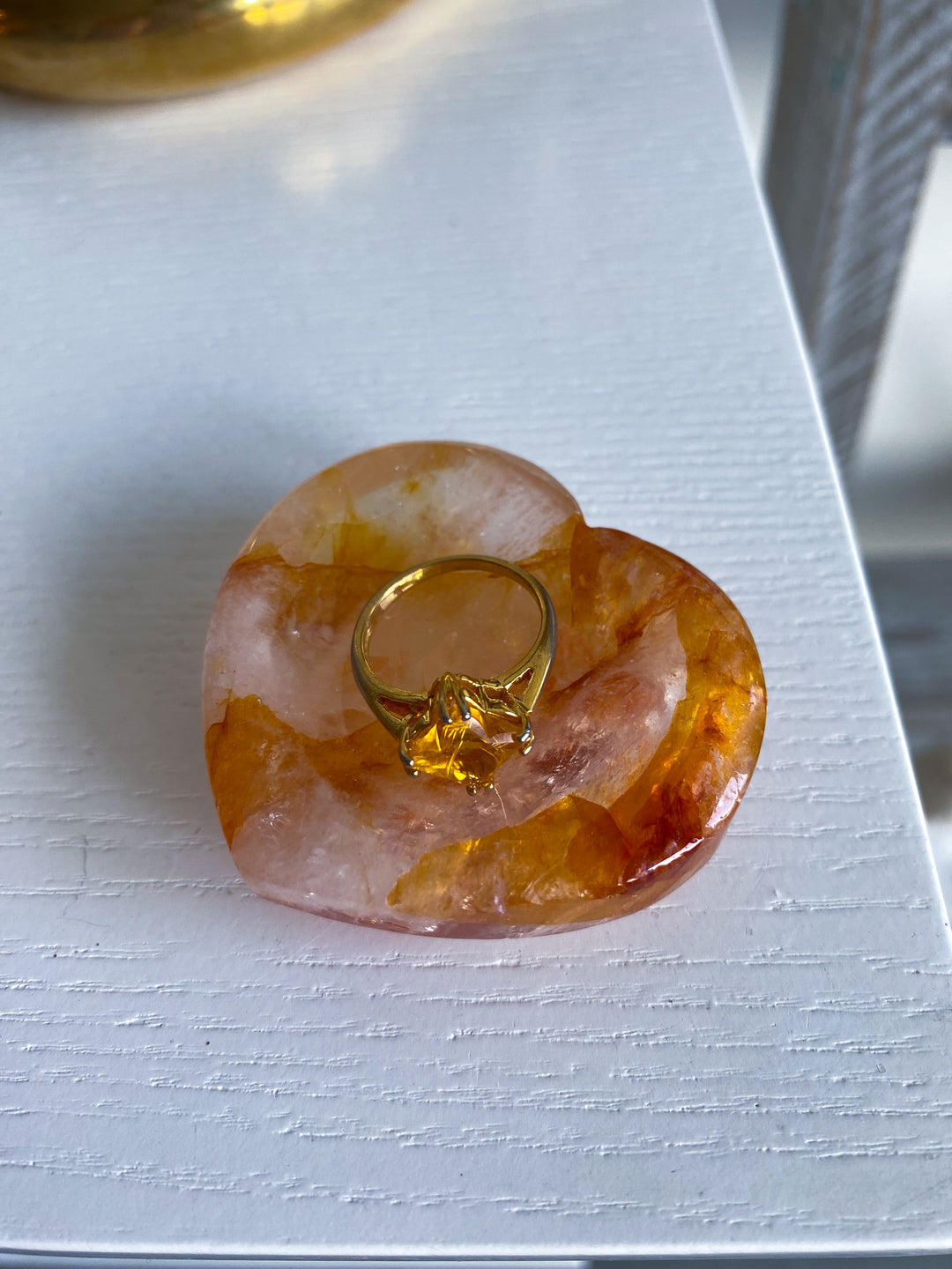Fire Quartz Heart Bowl #1 - Ring Dish
