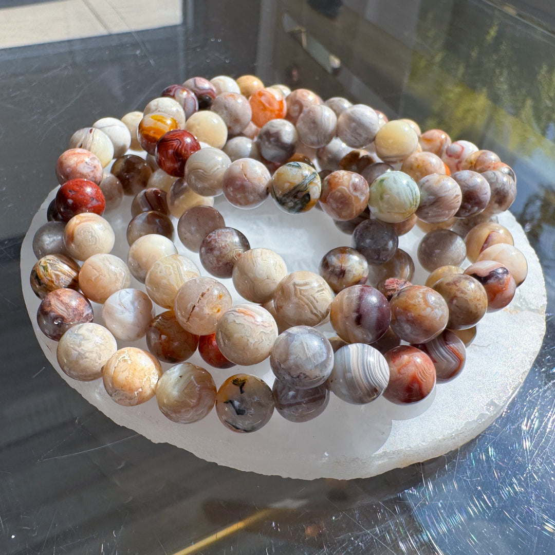 Crazy Lace Agate 8mm Bracelet