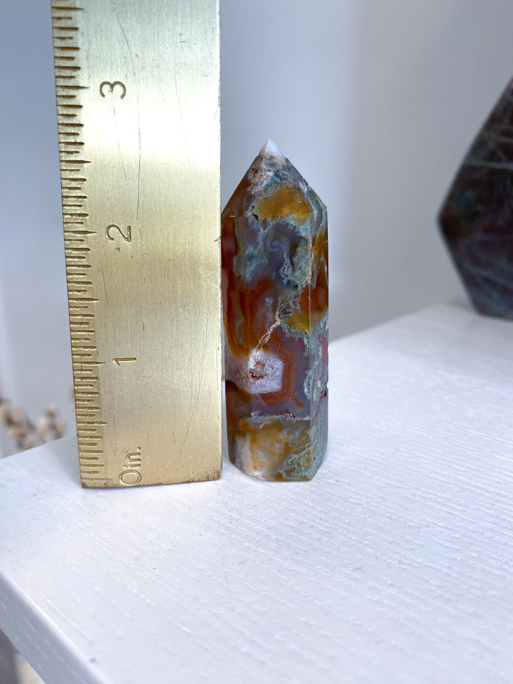Carnelian & Moss Agate Tower #6
