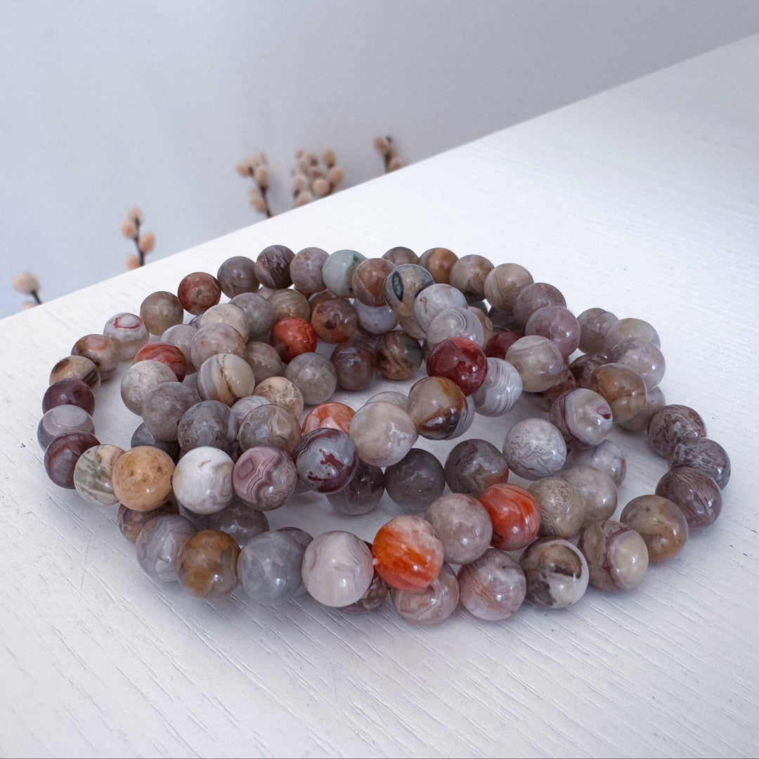 Crazy Lace Agate 8mm Bracelet