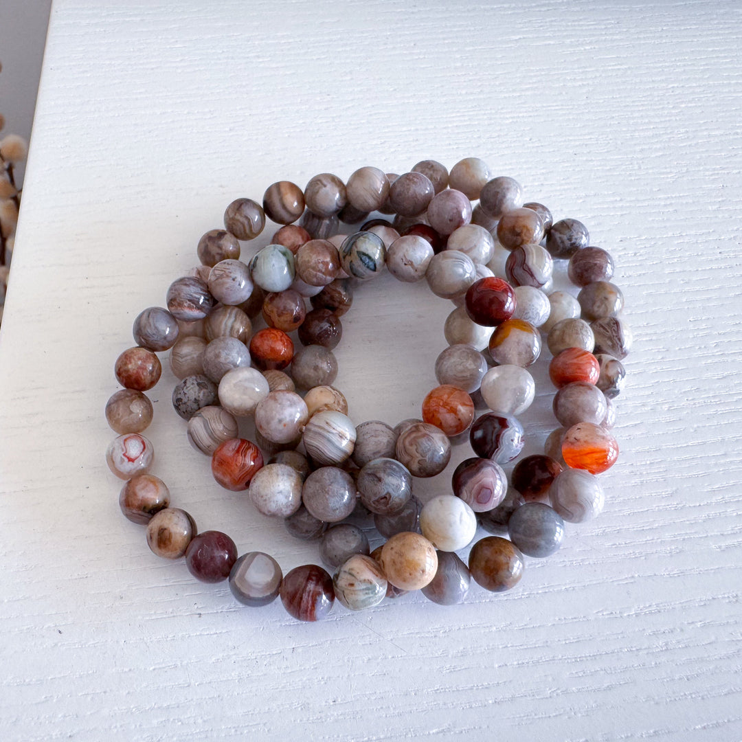 Crazy Lace Agate 8mm Bracelet