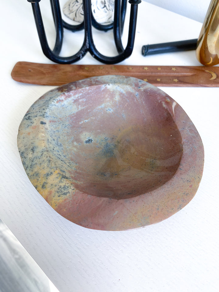 Rare Mauve Ocean Jasper Bowl