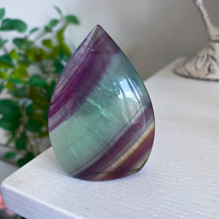 Rainbow Fluorite Polished Flame 