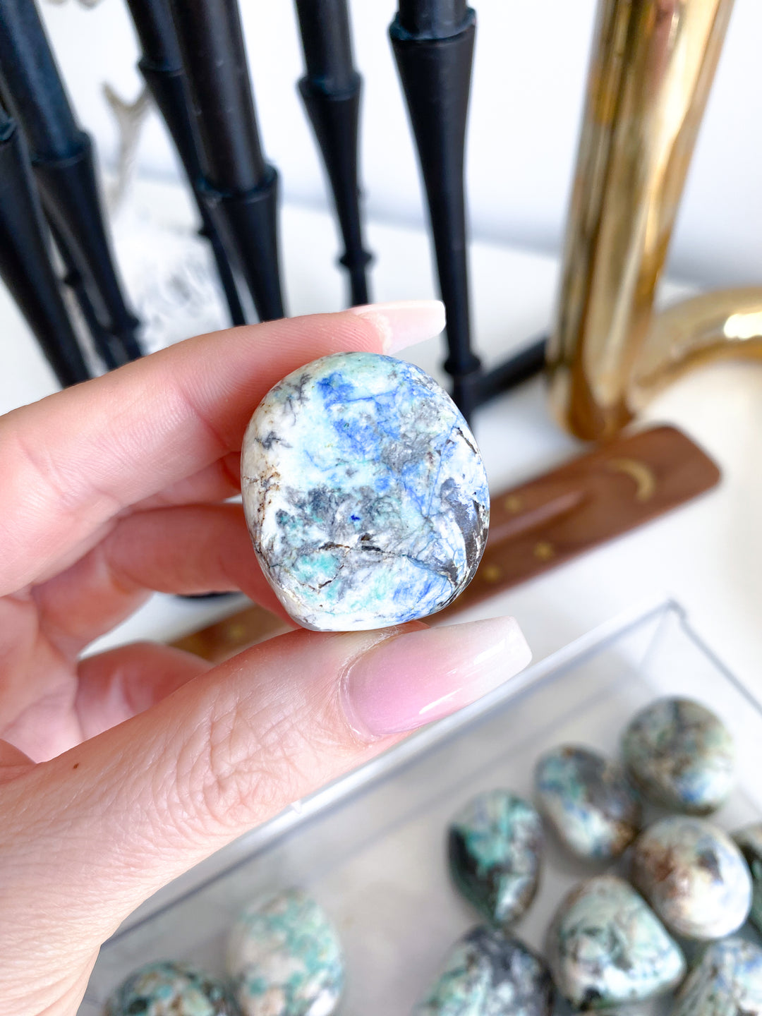 RARE Azurite Malachite Tumble Stone