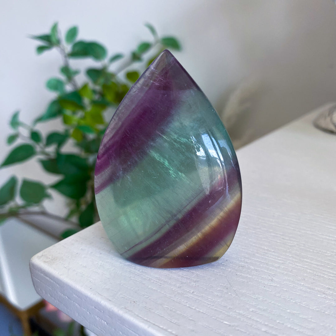 Rainbow Fluorite Polished Flame 