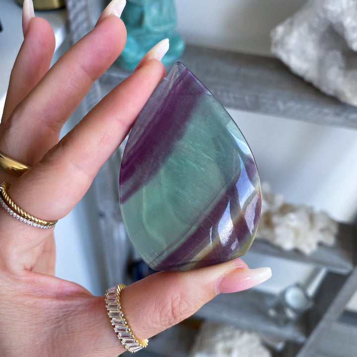 Rainbow Fluorite Polished Flame 