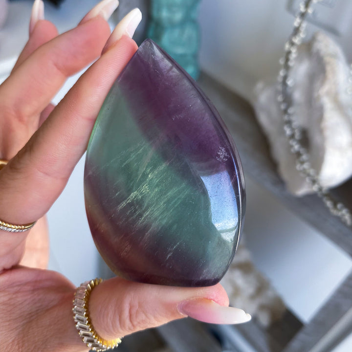 Rainbow Fluorite Polished Flame 
