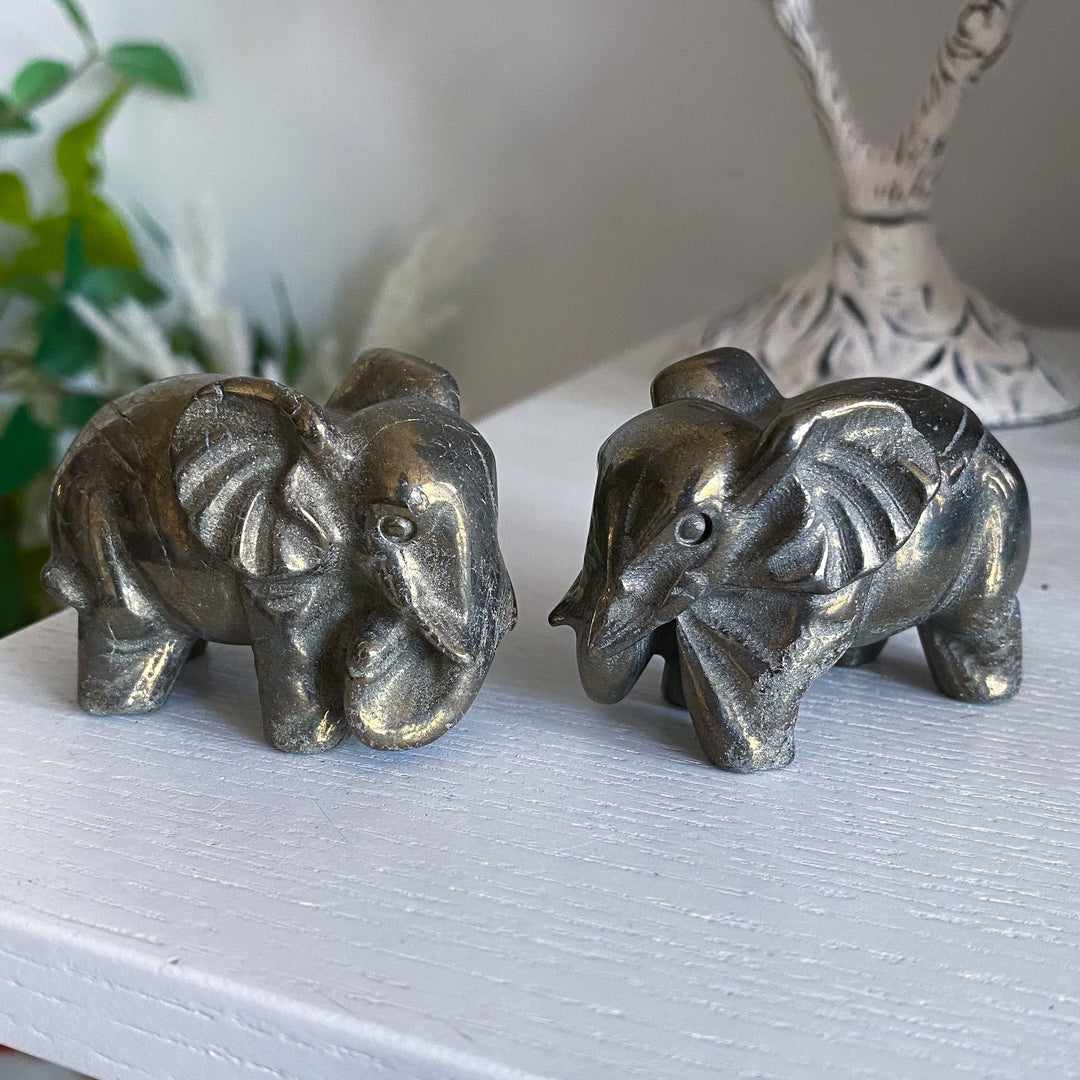 Natural Pyrite Elephant