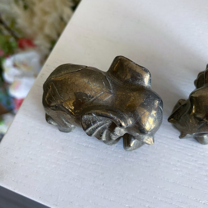 Natural Pyrite Elephant