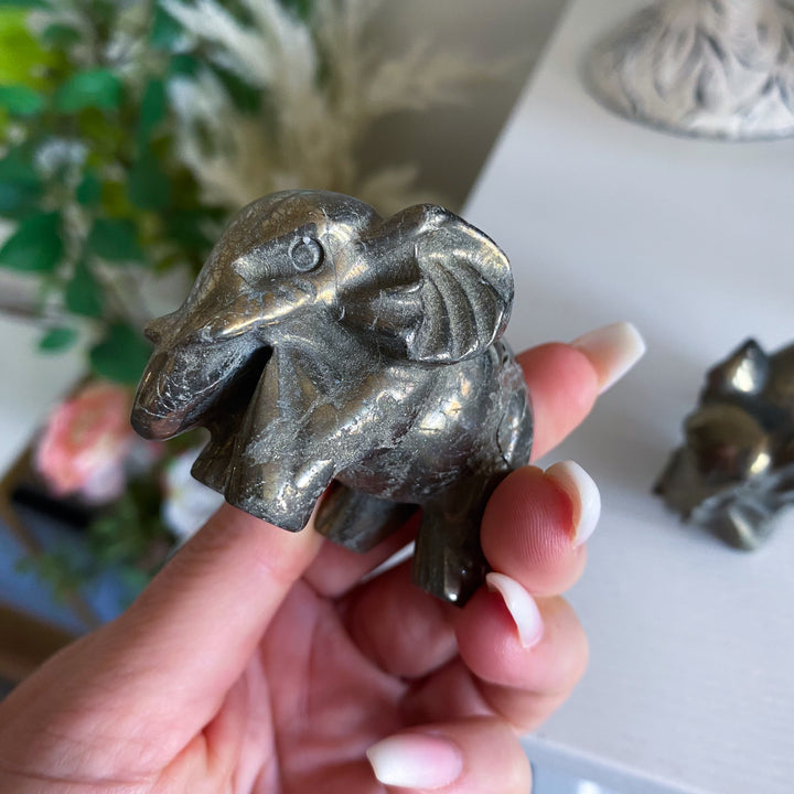Natural Pyrite Elephant