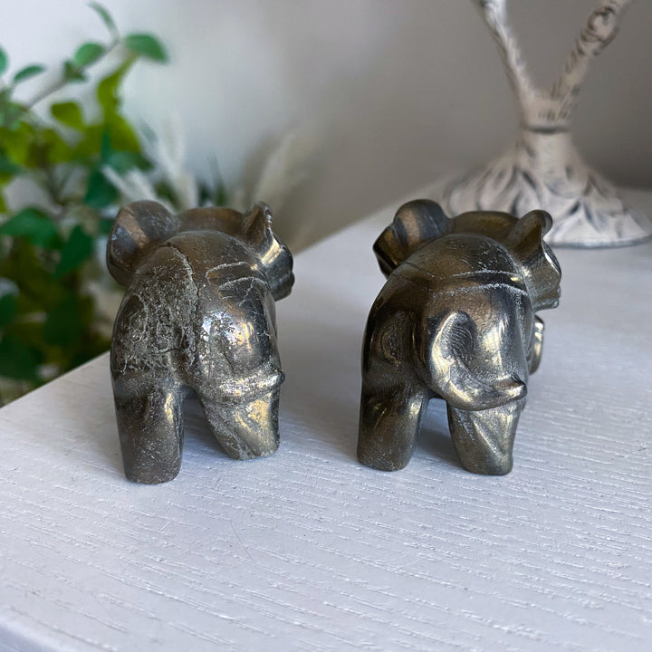 Natural Pyrite Elephant