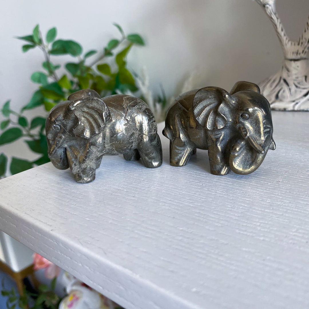 Natural Pyrite Elephant