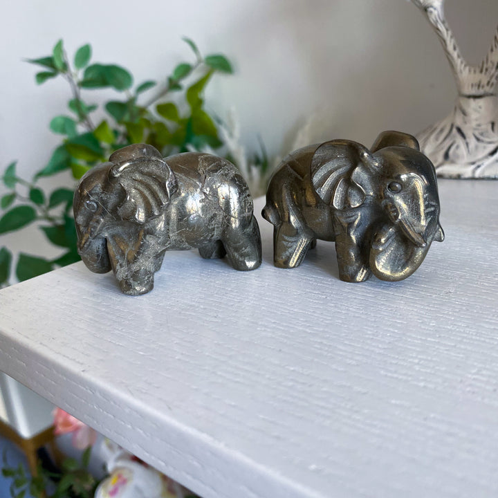 Natural Pyrite Elephant