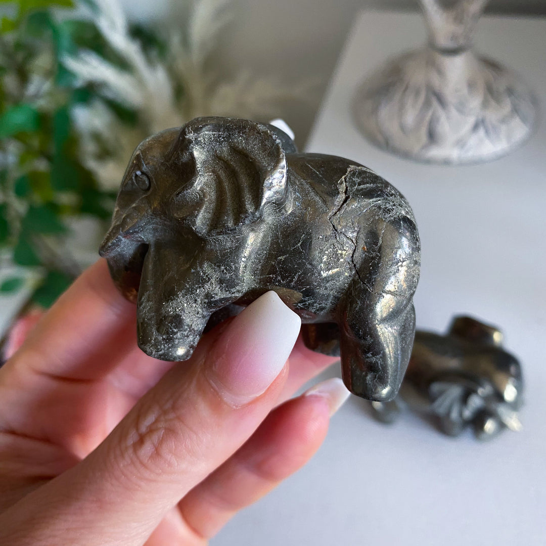 Natural Pyrite Elephant