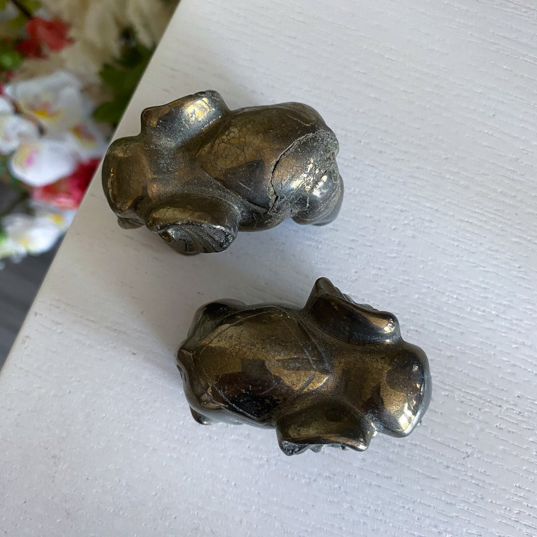 Natural Pyrite Elephant