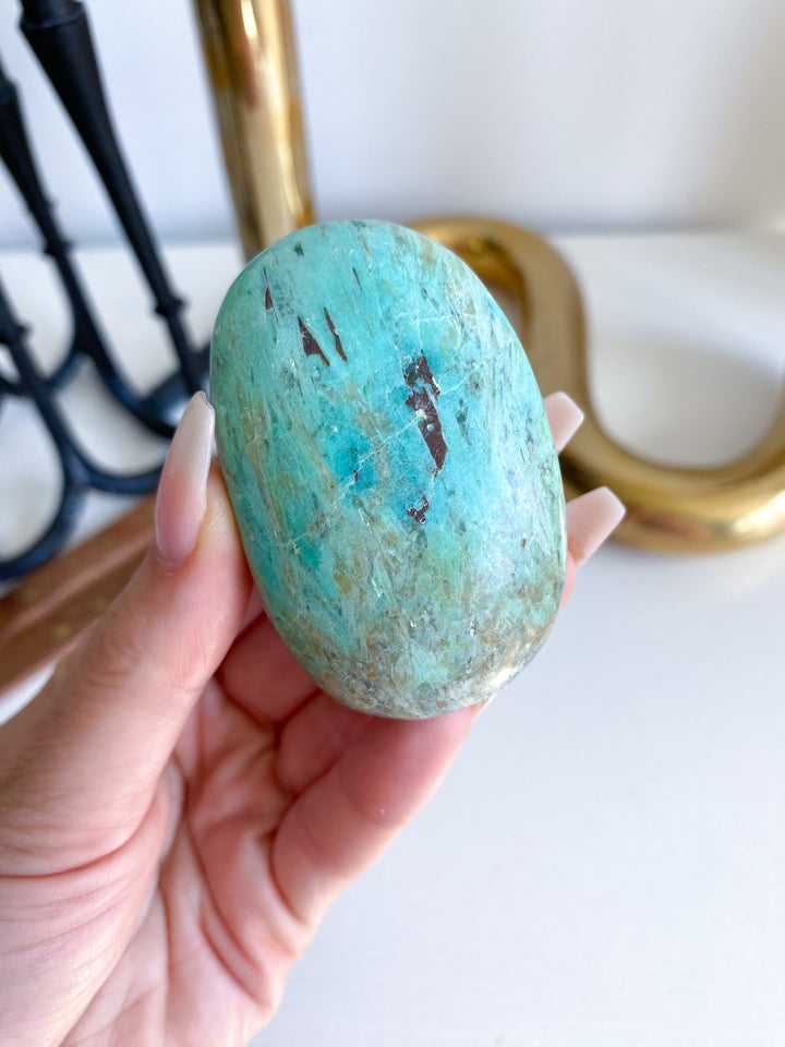 Blue Turquoise Palm Stone #4