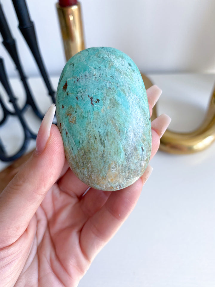 Blue Turquoise Palm Stone #4