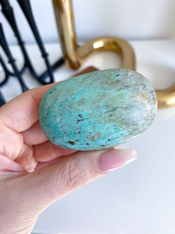 Blue Turquoise Palm Stone #4