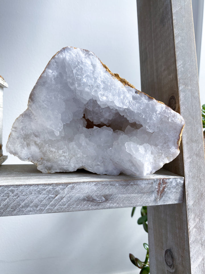 4.5LB GIANT White Calcite Geode - Aura Cleanse - Angel Communication - Cleansing - Bedroom Decor - Protection - Fresh Start