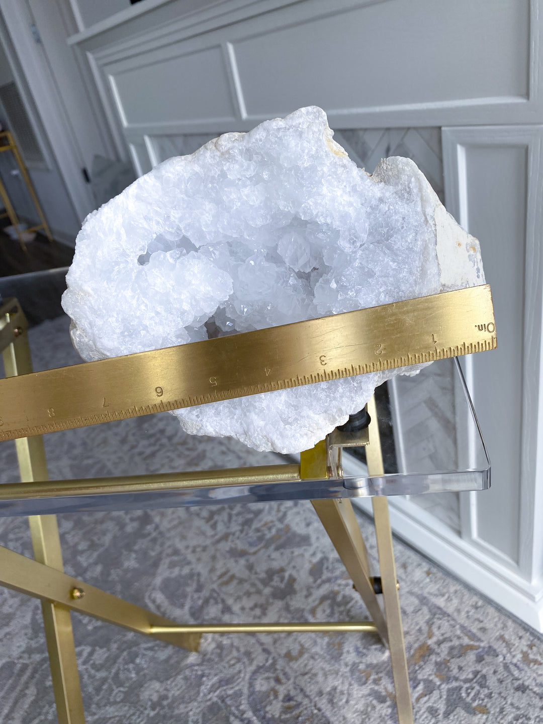 7LB Giant White Calcite Geode - Aura Cleanse