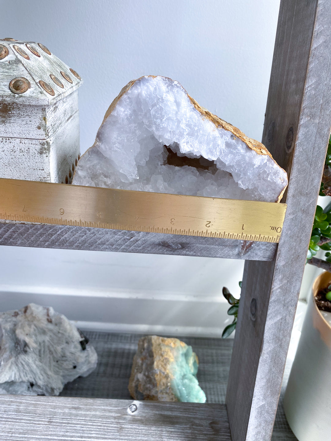 7LB Giant White Calcite Geode - Aura Cleanse