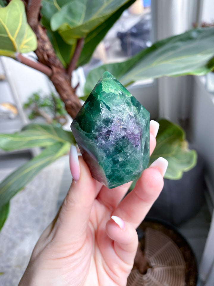 Rainbow Fluorite Polished Point 2" - Get EXACT Stone