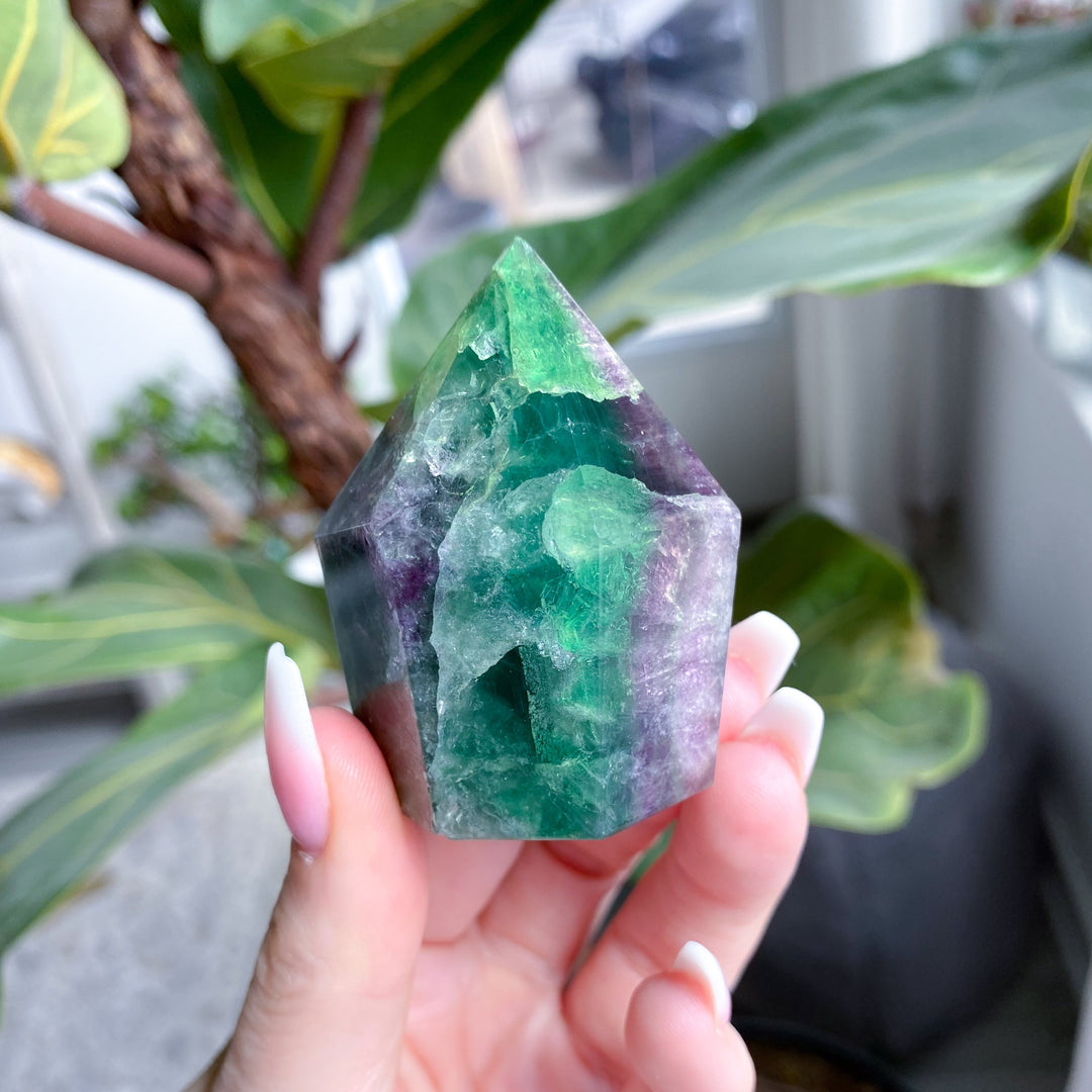 Rainbow Fluorite Polished Point 2" - Get EXACT Stone