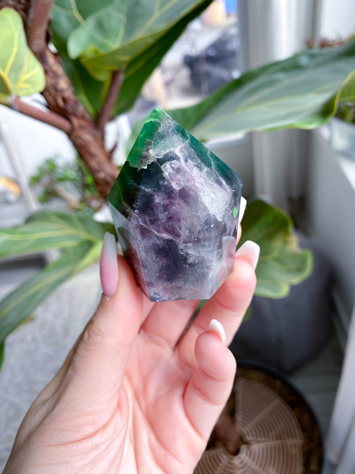 Rainbow Fluorite Polished Point 2" - Get EXACT Stone