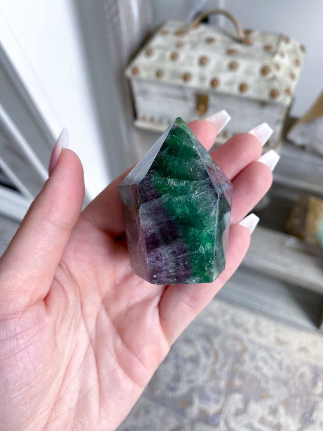 Rainbow Fluorite Polished Point 2" - Get EXACT Stone