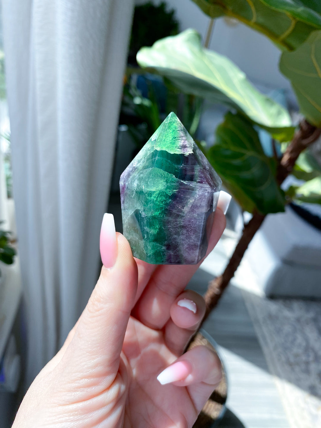 Rainbow Fluorite Polished Point 2" - Get EXACT Stone