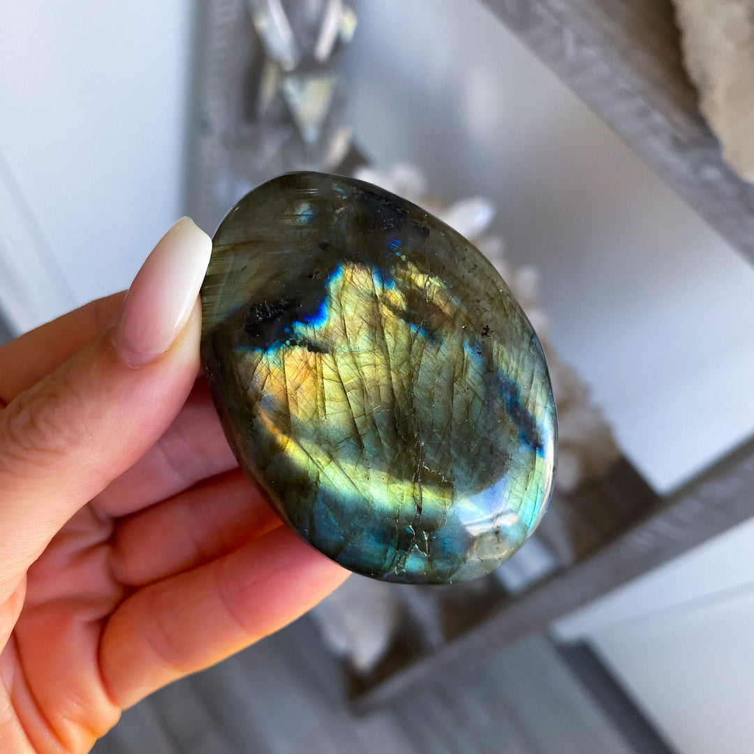 Flashy Labradorite Palm 