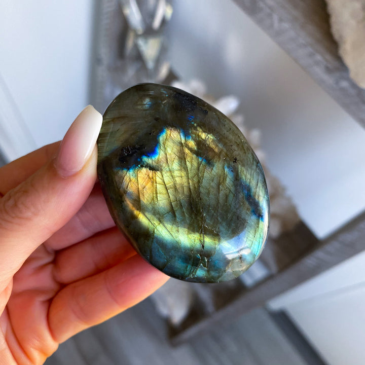 Flashy Labradorite Palm 