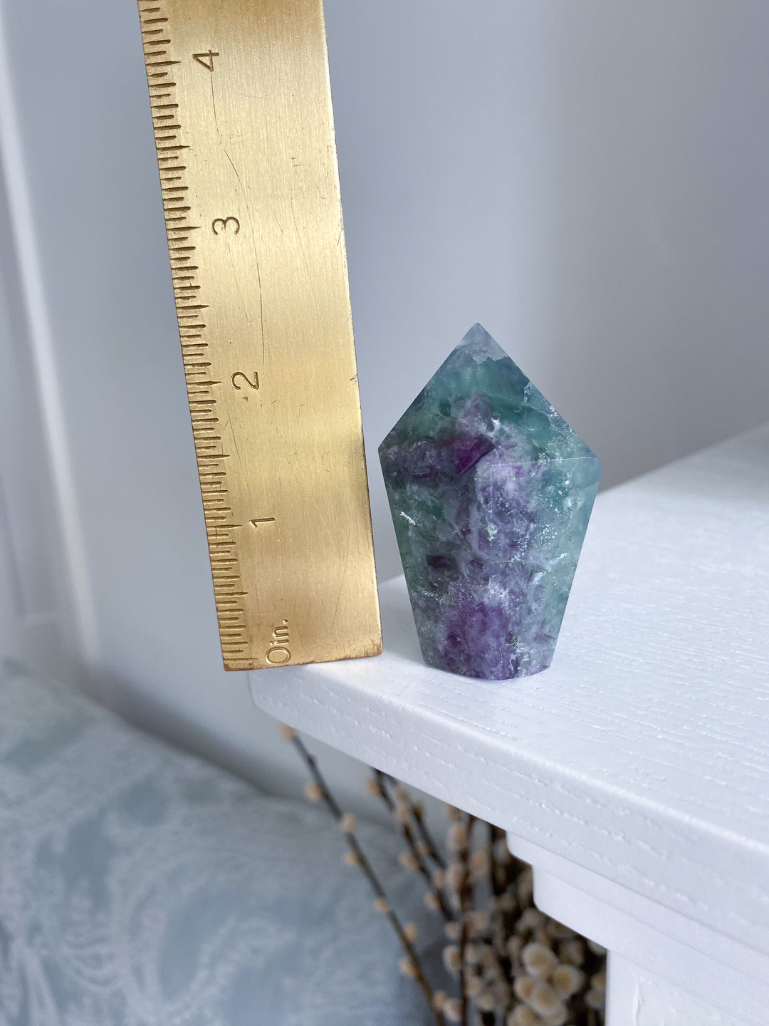 Small Polished Rainbow Fluorite Point - Get EXACT Stone