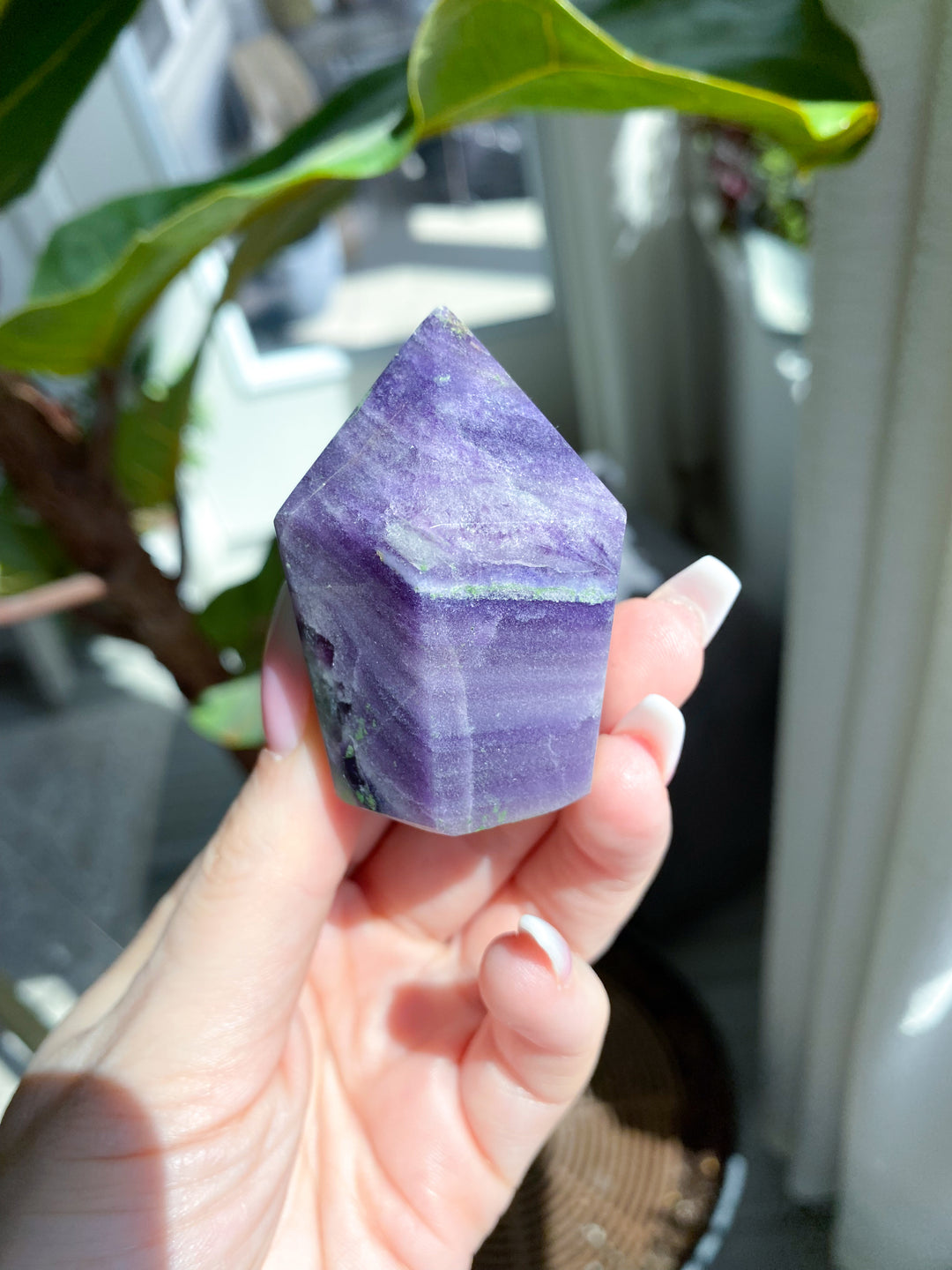 Agate & Fluorite Polished Point - Imperfect - Get this EXACT Stone - Protection - Aura Cleanse - Communication - Visions