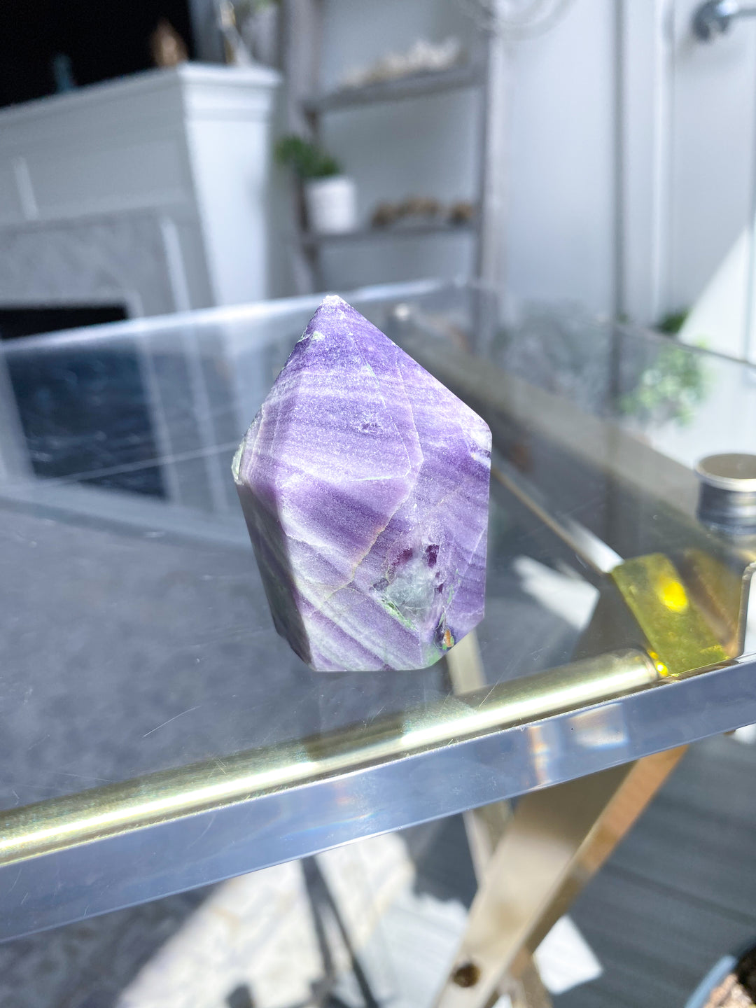 Agate & Fluorite Polished Point - Imperfect - Get this EXACT Stone - Protection - Aura Cleanse - Communication - Visions