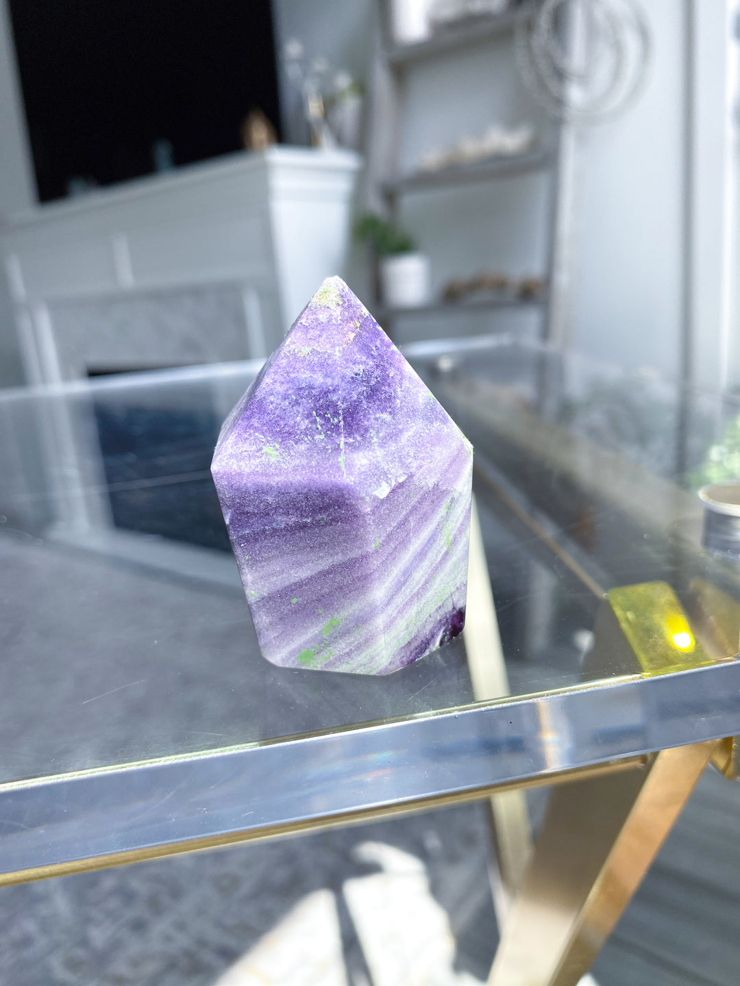 Agate & Fluorite Polished Point - Imperfect - Get this EXACT Stone - Protection - Aura Cleanse - Communication - Visions