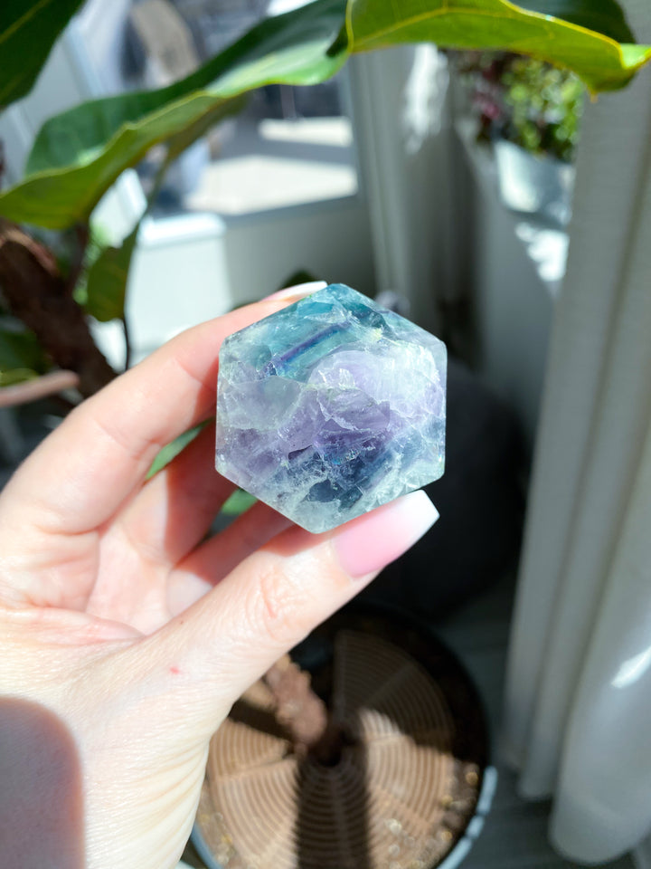 Crackle Rainbow Fluorite Point - Get EXACT Stone