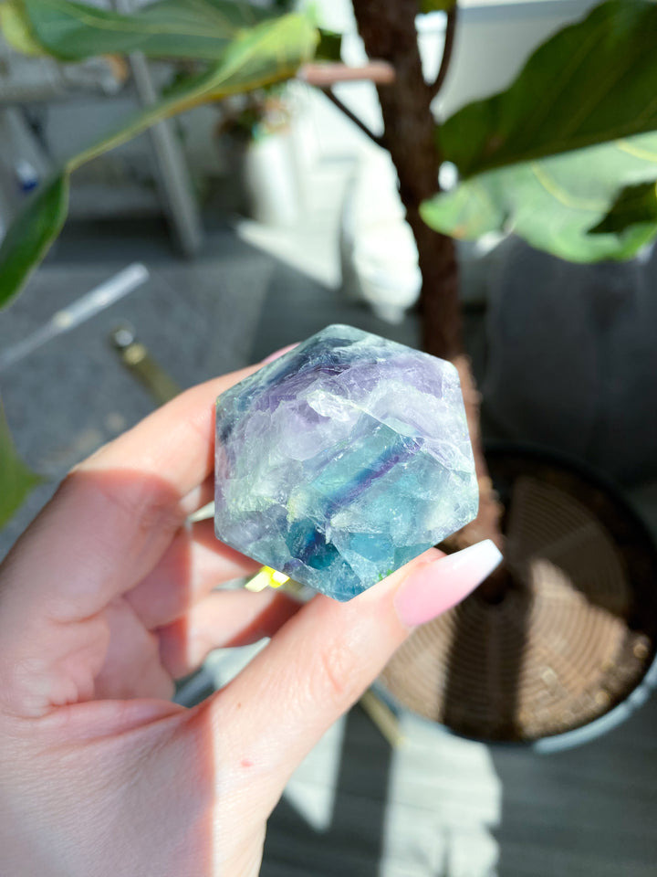 Crackle Rainbow Fluorite Point - Get EXACT Stone