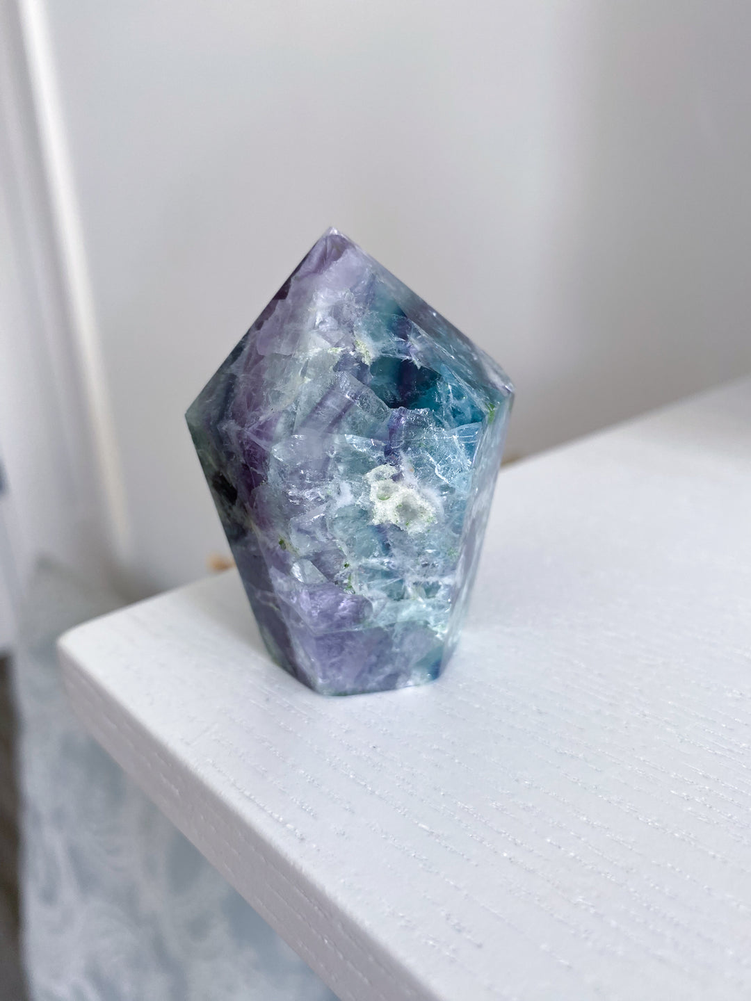 Crackle Rainbow Fluorite Point - Get EXACT Stone