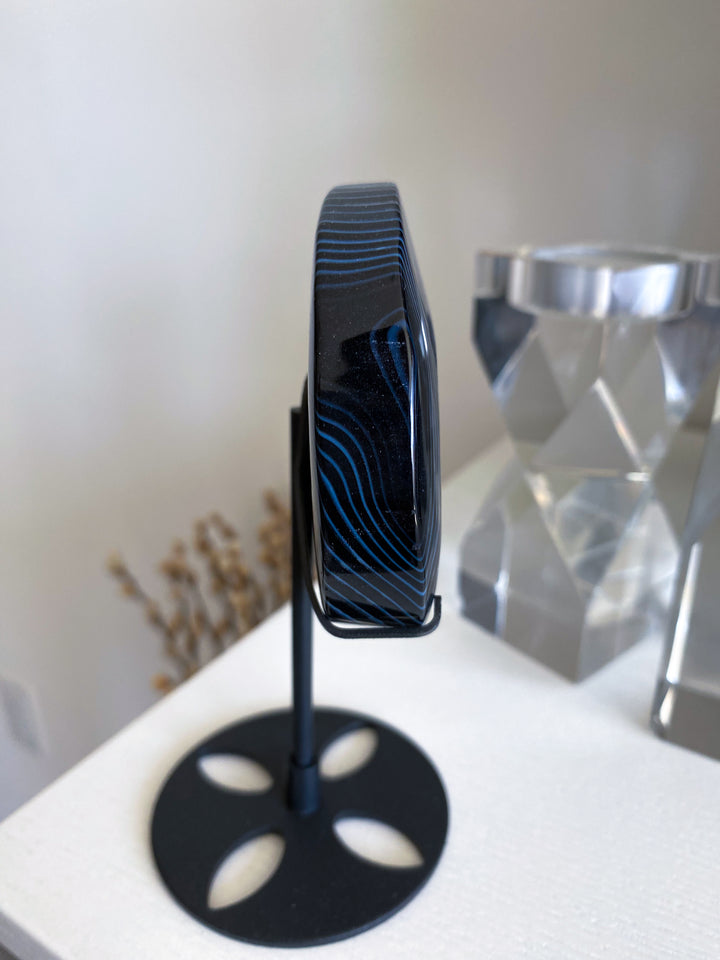 Black Agate Moon on Stand #2