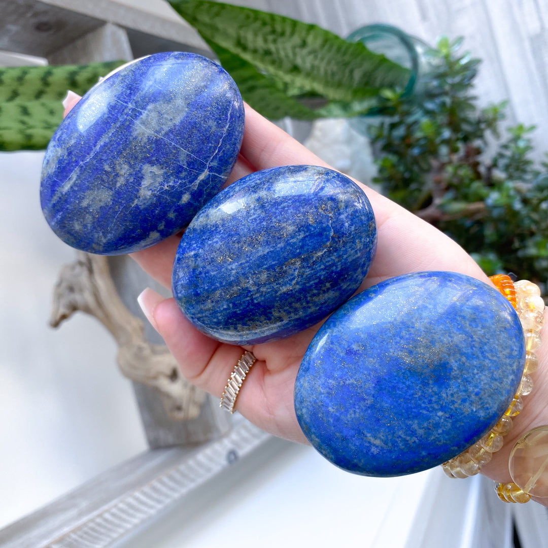 Large Lapis Lazuli Palm Stone - Imperfect