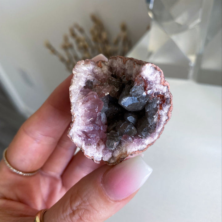 Pink Amethyst Geode w/ Iron #9