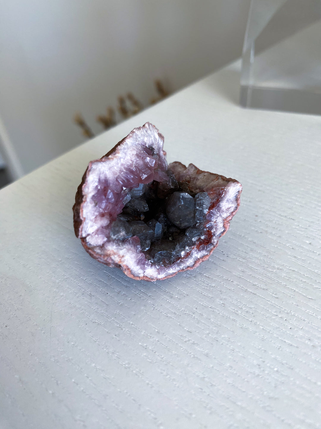 Pink Amethyst Geode w/ Iron #9
