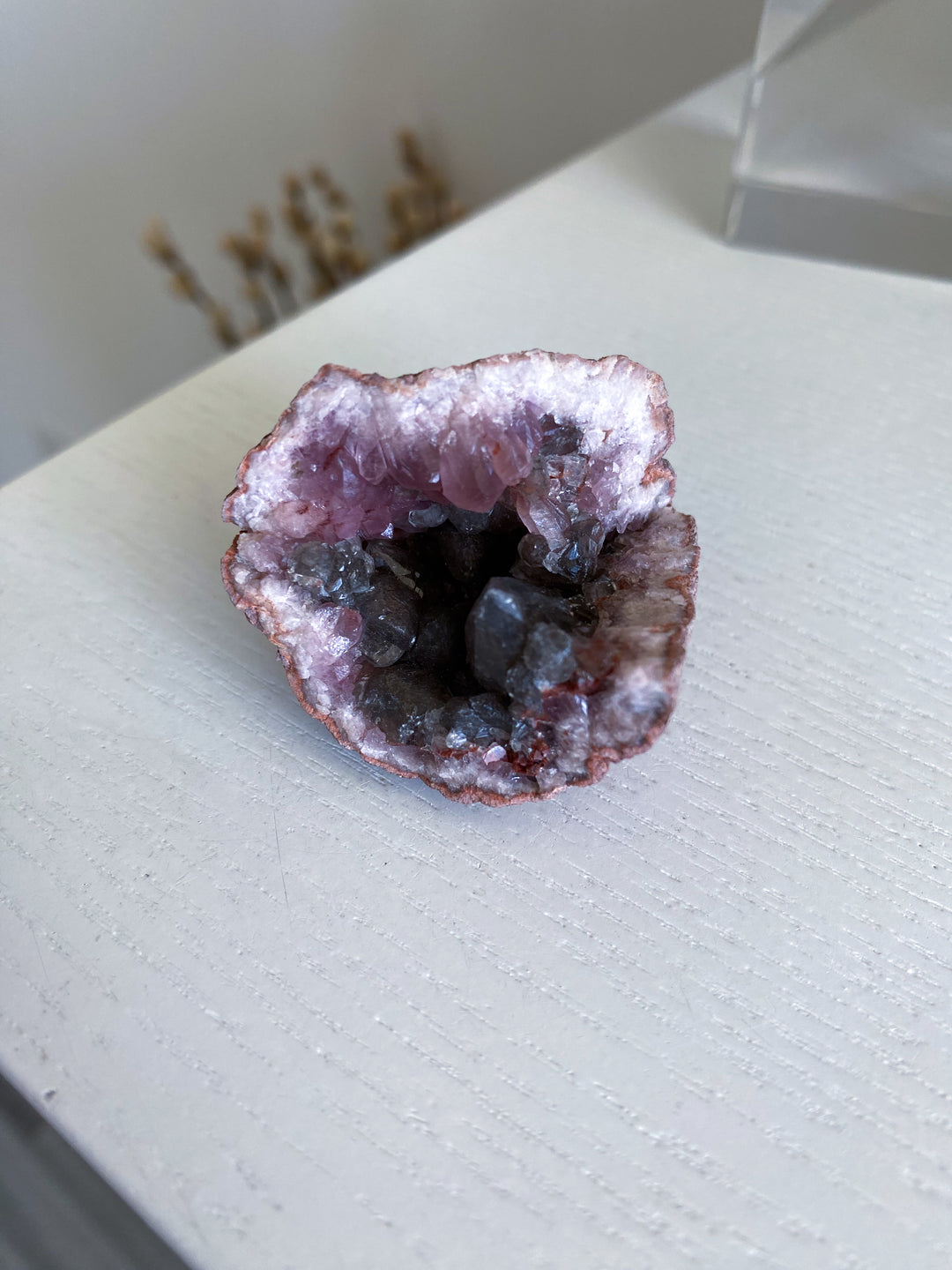 Pink Amethyst Geode w/ Iron #9